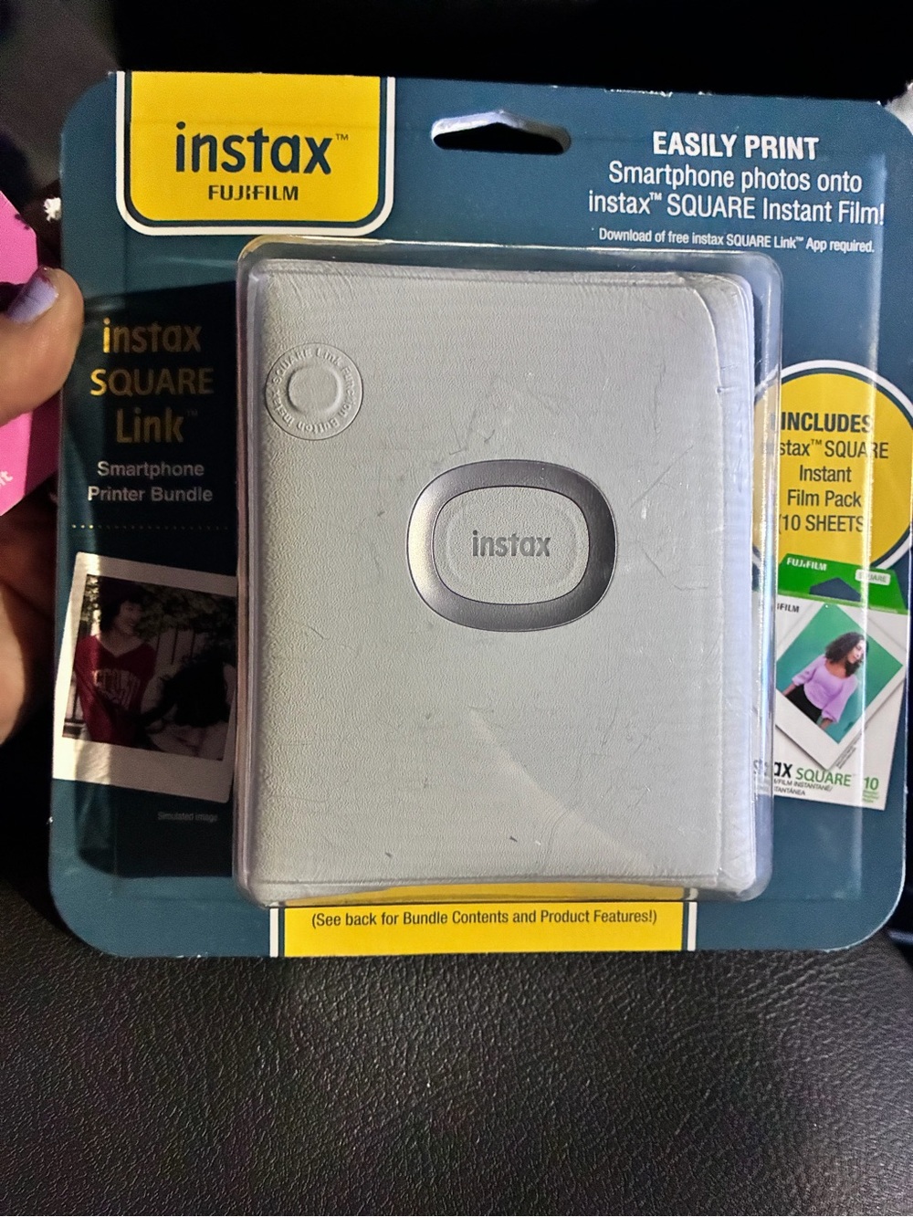 Fujifilm instax SQUARE Link Portable Printer - White/Silver